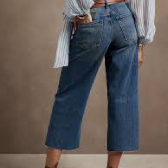 NEW Banana Republic Factory TALL Wide Leg Crop Jeans Size 28 TALL - Picture 4 of 12
